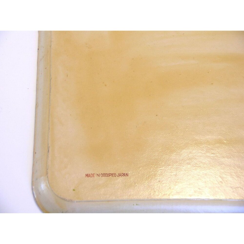 Occupied Japan Paper Mache Trays, Set of Three Large Trays - Picture 4 of 5